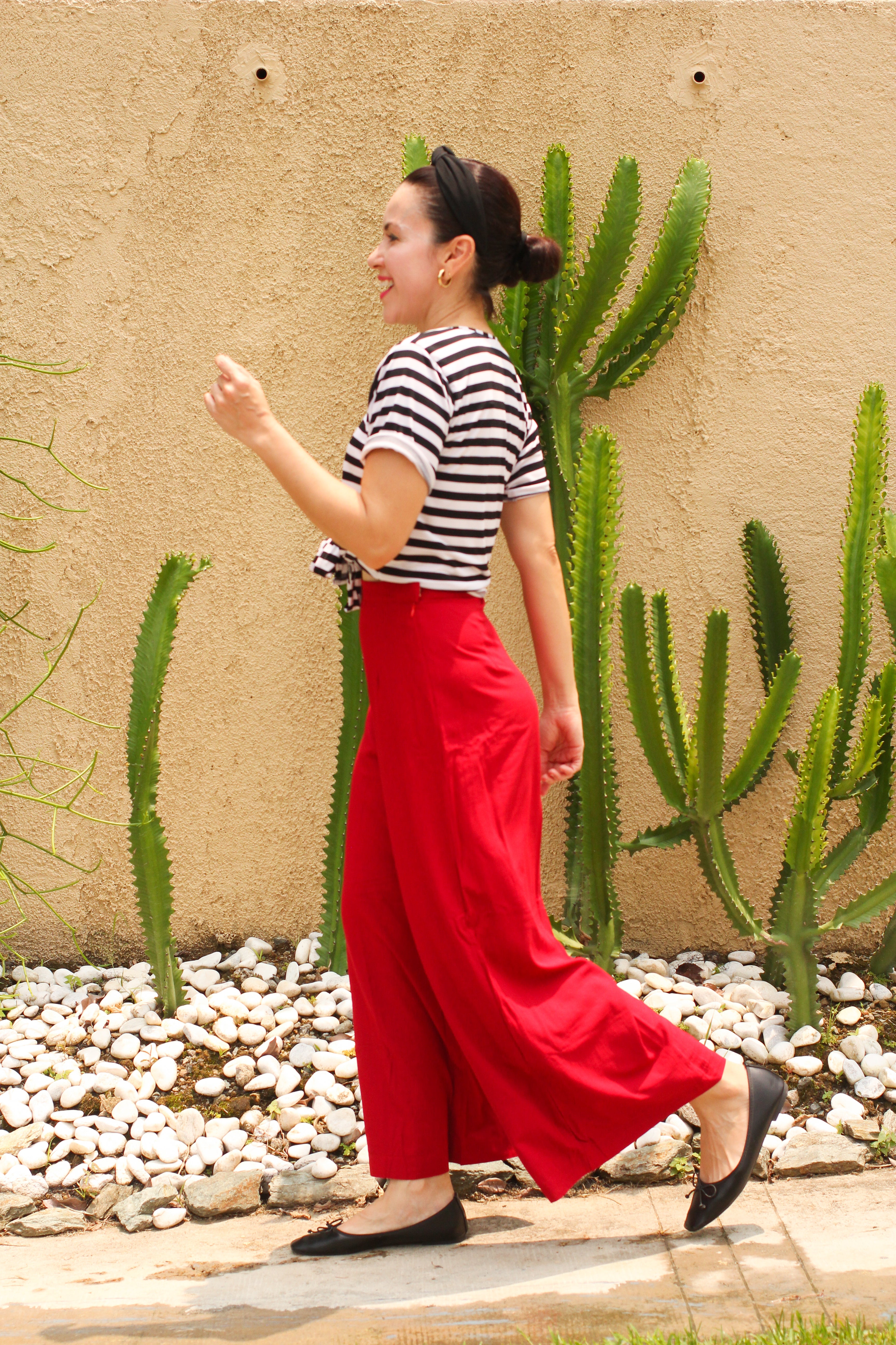  Red Wide Leg Pants